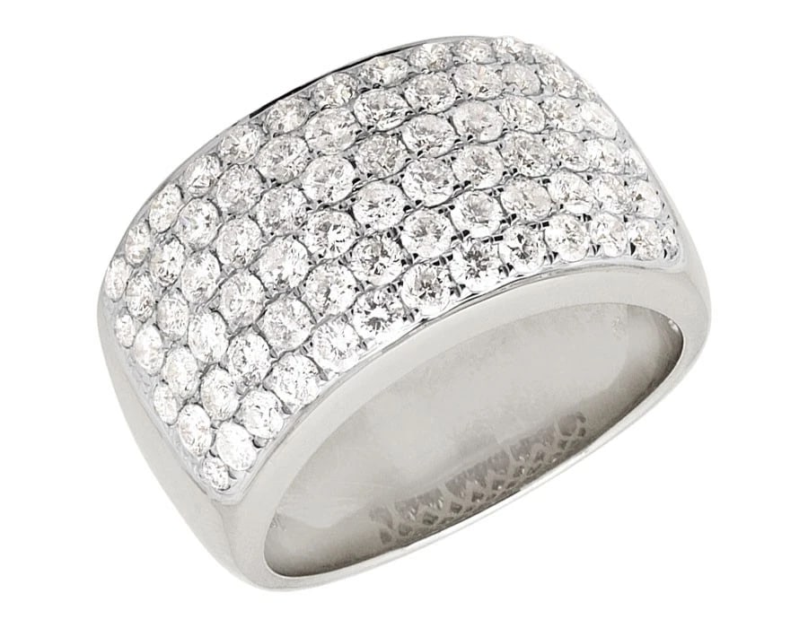 10K WHITE GOLD PAVE GENUINE DIAMOND PINKY RING (1 of 7)