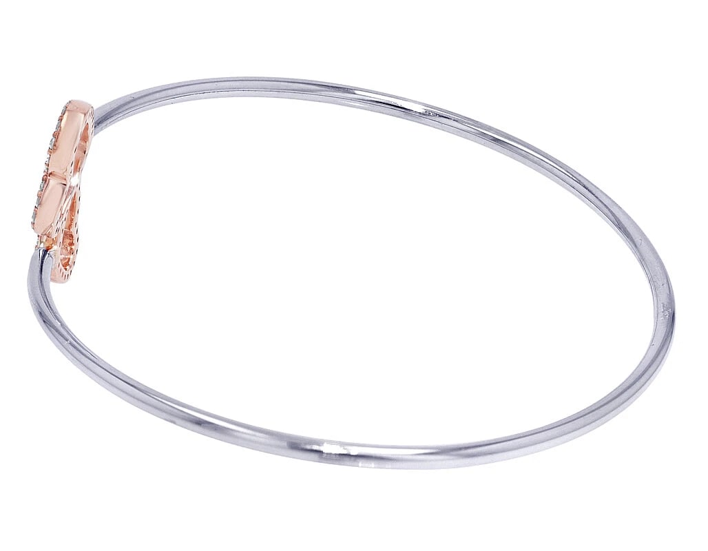 HEARTS DIAMOND FLEX BANGLE BRACELET - 2
