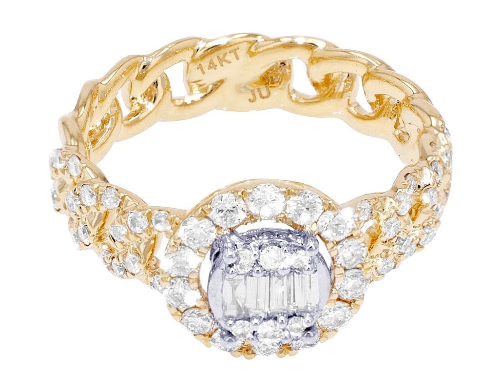 BAGUETTE DIAMOND RING GOLD - 2
