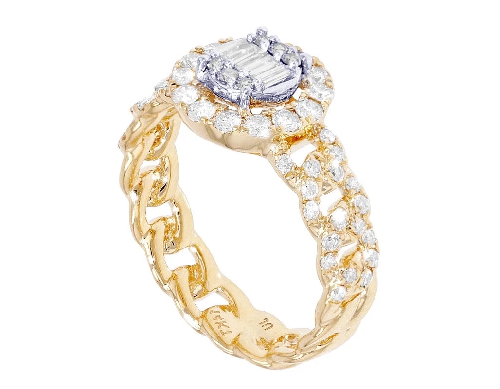 BAGUETTE DIAMOND RING GOLD - 5