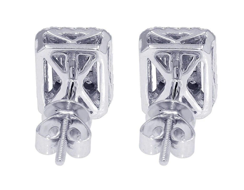 RECTANGLE BAGUETTE DIAMOND EARRINGS - 4
