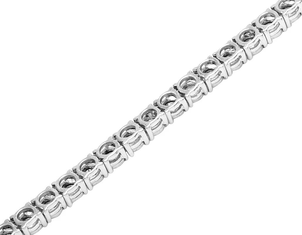 SINGLE ROW ILLUSION SET 7 POINTER DIAMOND NECKLACE - 3