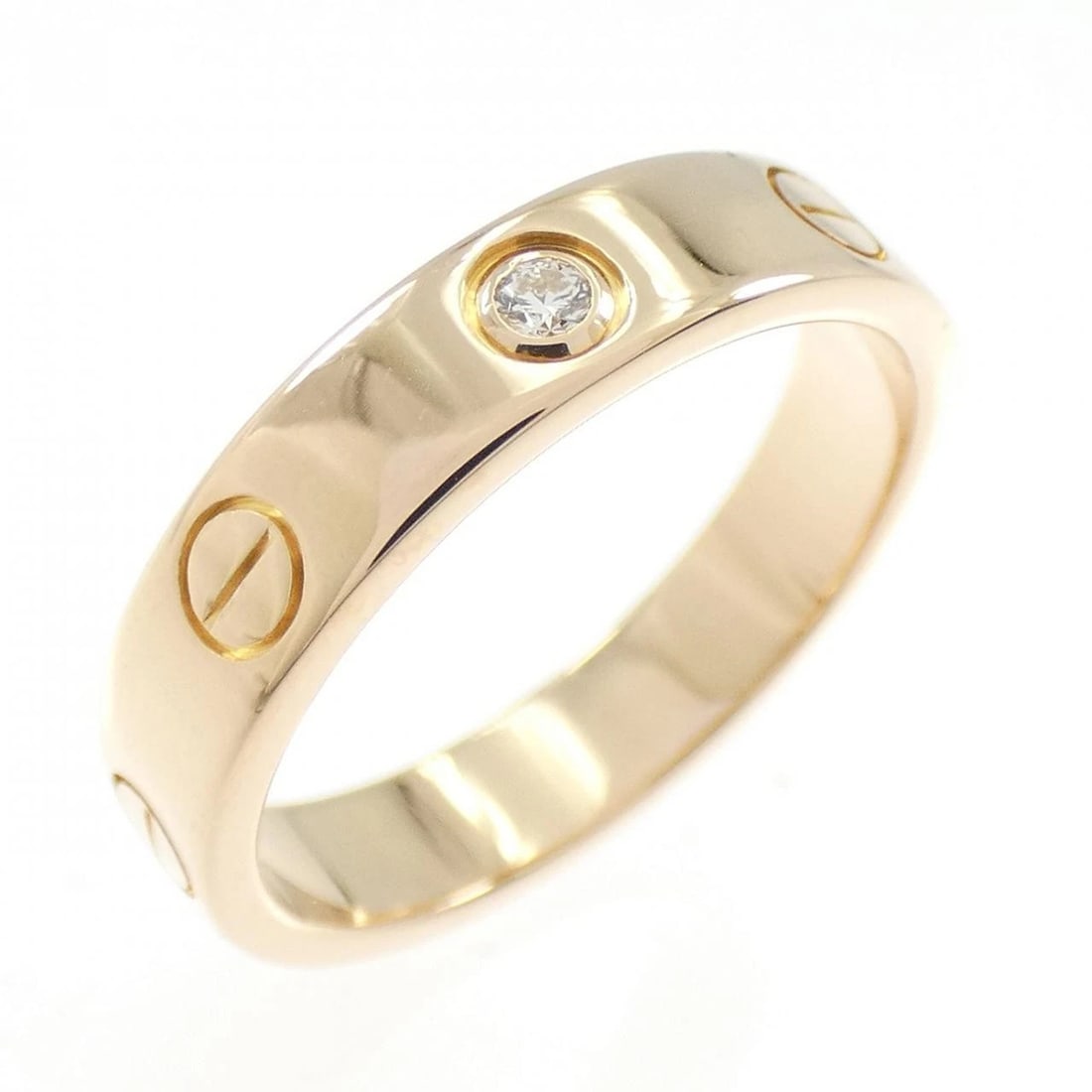 CARTIER MINI LOVE RING: Cartier Mini Love Ring Brand: CARTIER Type/Style: Cartier Ring Material: 750 Pink Gold, Main Stone/Creation Natural Color: Pink Gold Size: US5 3/4 Accessories: None Accessories Notice: When