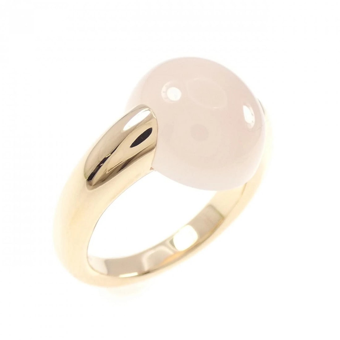 POMELLATO LUNA RING: Pomellato Luna Ring Brand: Pomellato Type/Style: Pomellato Ring Material: 750 Pink Gold, Main Stone/Creation Rose Quartz Color: Pink Gold Size: US5 3/4 Accessories: None Accessories Notice: When