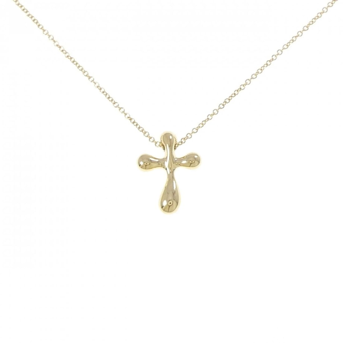 TIFFANY&CO. CROSS NECKLACE: TIFFANY&Co. Cross Necklace Brand: TIFFANY&Co. Type/Style: TIFFANY&Co. Necklace Material: 750 yellow gold, Color: Yellow gold Size: 41cmActual Size Pendant length approx. x width approx.: