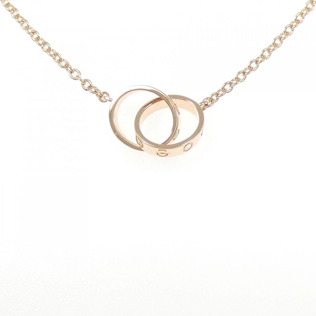 CARTIER BABY LOVE NECKLACE: Cartier Baby Love Necklace Brand: CARTIER Type/Style: Cartier Necklace Material: 750 Pink Gold, Color: Pink Gold Size: 45cm Actual Size Motif maximum width approx.: 9.7mm Chain maximum width approx.: