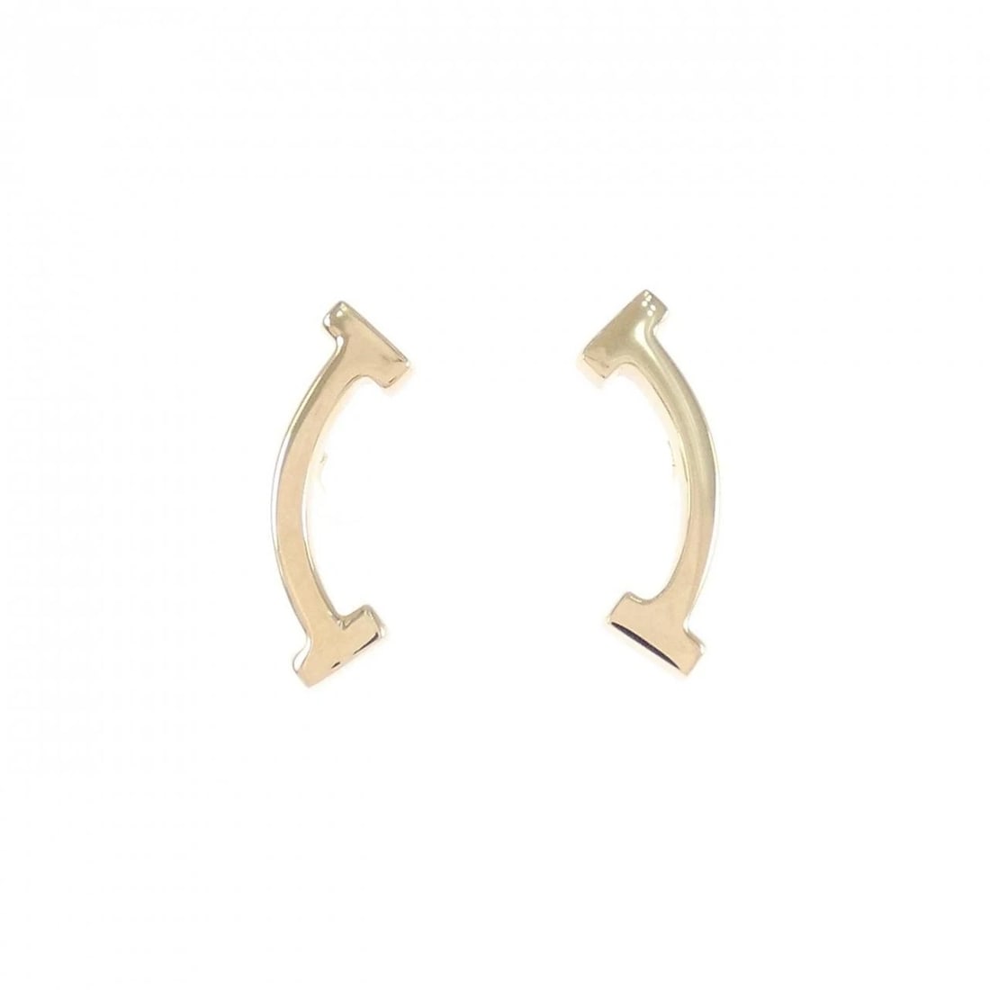 TIFFANY&CO. T SMILE PIERCE: TIFFANY&Co. T Smile Pierce Brand: TIFFANY&Co. Type/Style: TIFFANY&Co. Pierce/Earring Material: 750 Pink Gold, Color: Pink Gold Size: Actual Size Approx. height x width: 13.4mm x 3.5mm Accessories: