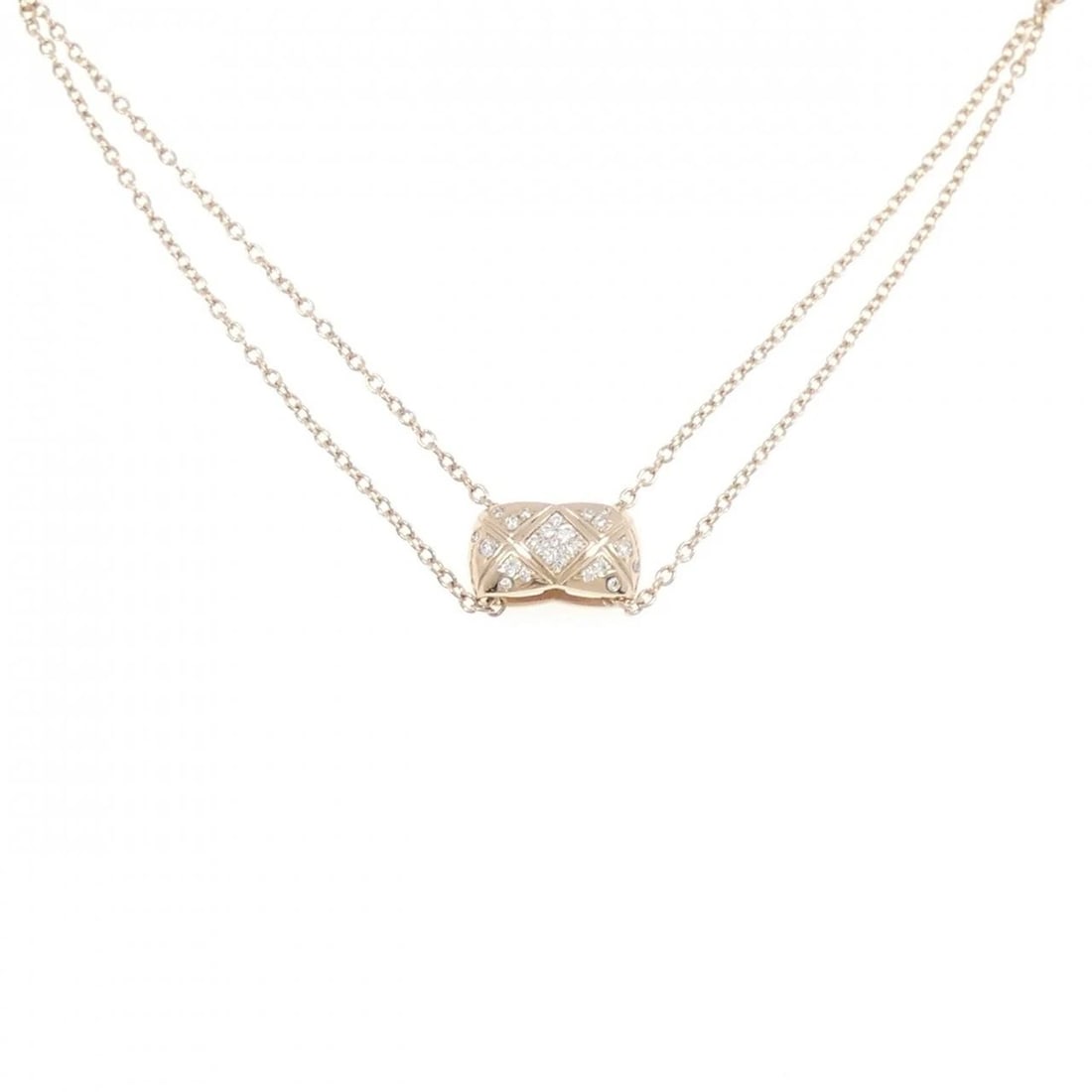 CHANEL COCO CRUSH NECKLACE: Chanel Coco Crush Necklace Brand: CHANEL Type/Style: Chanel Necklace Material: 750 Pink Gold, Main Stone/Creation Natural Color: Pink Gold Size: Actual Size Pendant length approx. x width approx.: 7.4