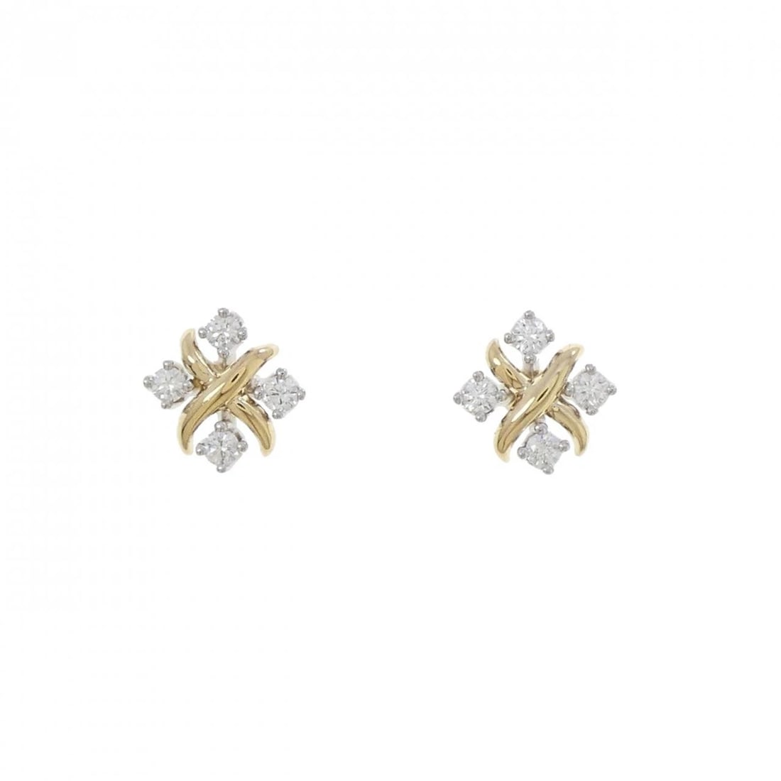 TIFFANY&CO. LYNN PIERCE: TIFFANY&Co. Lynn Pierce Brand: TIFFANY&Co. Type/Style: TIFFANY&Co. Pierce/Earring Material: Platinum 950/750 Yellow Gold, Main Stone/Creation Natural Color: YG,Silver Size: Actual Size Approx. height