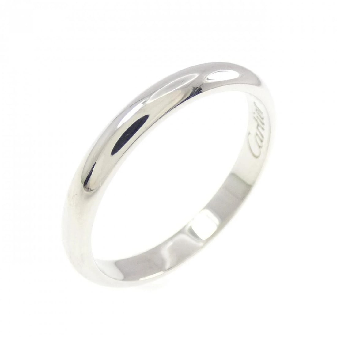 CARTIER WEDDING RING: Cartier Wedding Ring Brand: CARTIER Type/Style: Cartier Ring Material: Platinum950, Color: Silver Size: US4(47) Accessories: None Accessories Notice: When purchasing pre-owned goods, please refer to