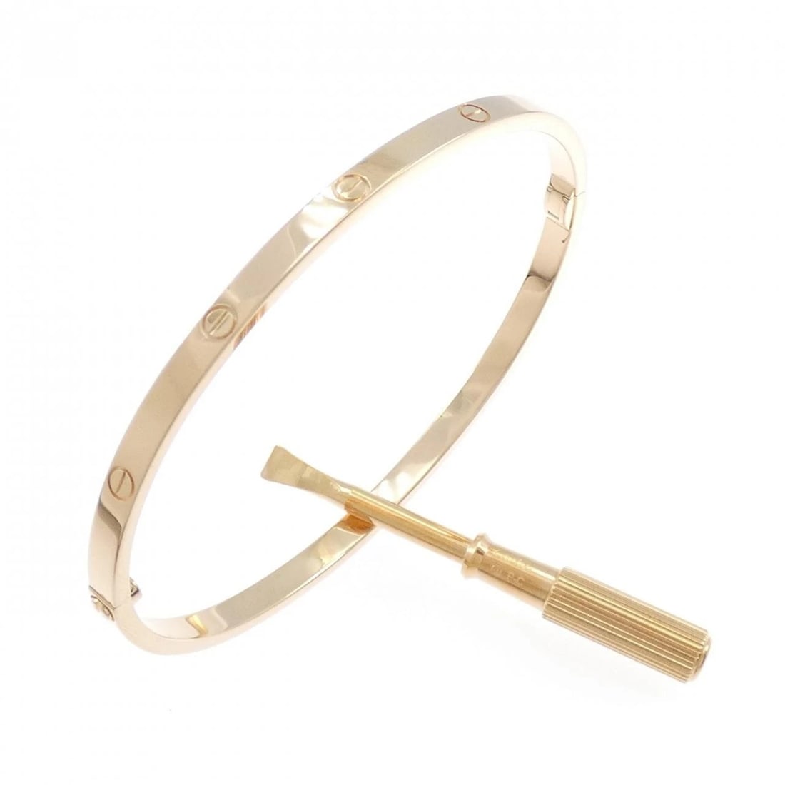 CARTIER LOVE BRACELET SMALL: Cartier Love Bracelet Small Brand: CARTIER Type/Style: Cartier Bracelets Material: 750 Pink Gold, Color: Pink Gold Size: 17.5cm Actual Size Max width approx: 3.5mm Accessories: None Accessories