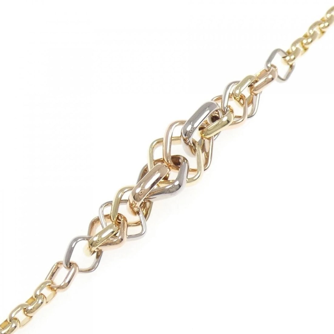 CARTIER TRINITY BRACELET: Cartier Trinity Bracelet Brand: CARTIER Type/Style: Cartier Bracelets Material: 750 Yellow Gold/750 White Gold/750 Pink Gold, Color: YG,WG,PG Size: Actual Size Max width approx: 11.0mm 13.5?16cm