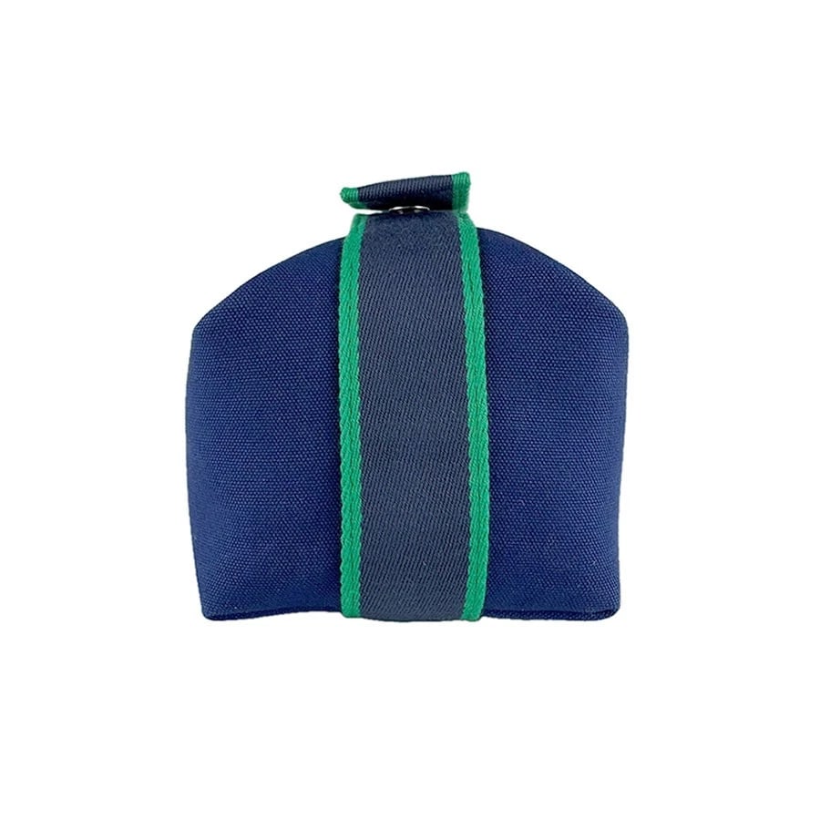 HERMES HANDBAG NAVY CANVAS - 2