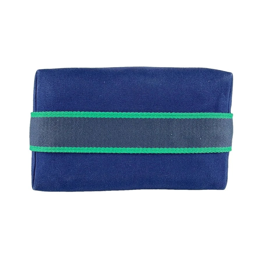 HERMES HANDBAG NAVY CANVAS - 4