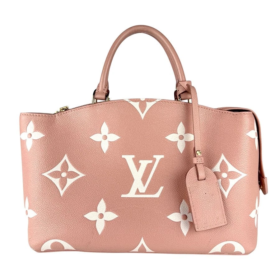 LOUIS VUITTON EMPREINTE PETIT PALAIS PM HANDBAG SHOULDER BAG: LOUIS VUITTON Empreinte Petit Palais PM Handbag Shoulder Bag Brand: LOUIS VUITTON Type/Style: Handbag Material: Monogram Empreinte Leather Color: Rose Trianone X CreMe Size: Size [inch] W:10.6inx H:7.