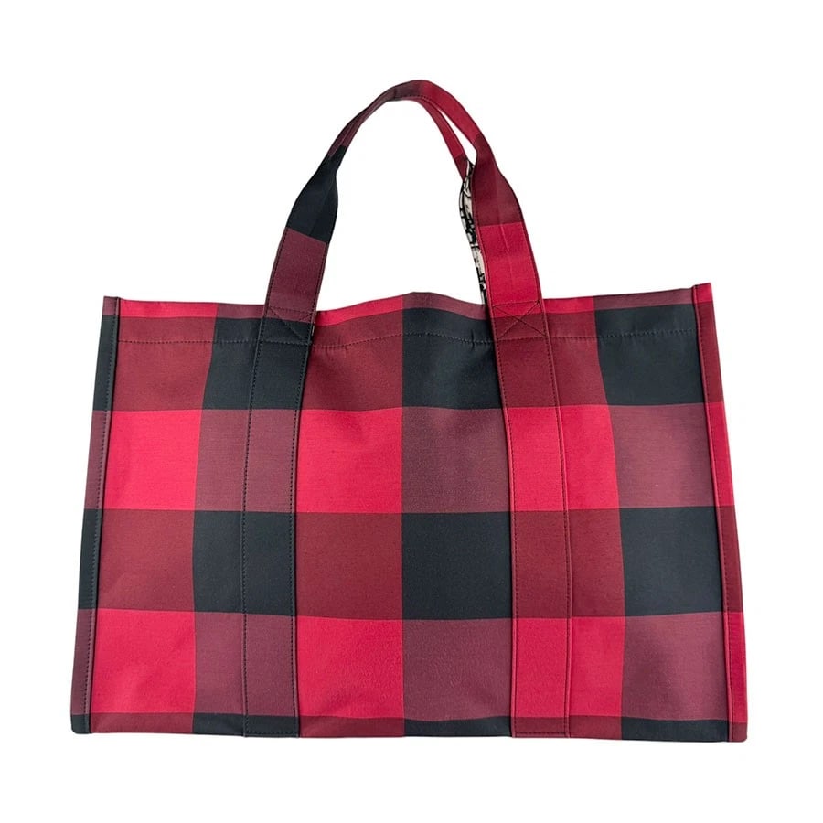 CHRISTIAN DIOR HANDBAG TOTE BAG RED/BLACK CANVAS: Christian Dior Handbag Tote Bag Red/Black Canvas Brand: Christian Dior Type/Style: Handbag Material: Canvas Color: Red / Black Size: Size [inch] W:18.1inx H:12.2inx D:7.1in Handle Length:16.1in Size [