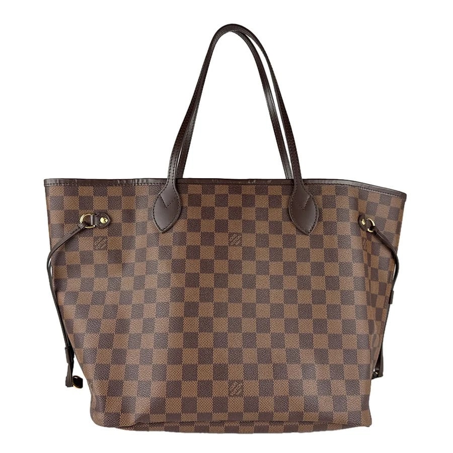 LOUIS VUITTON DAMIER EBENE NEVERFULL MM TOTE HANDBAG (1 of 8)