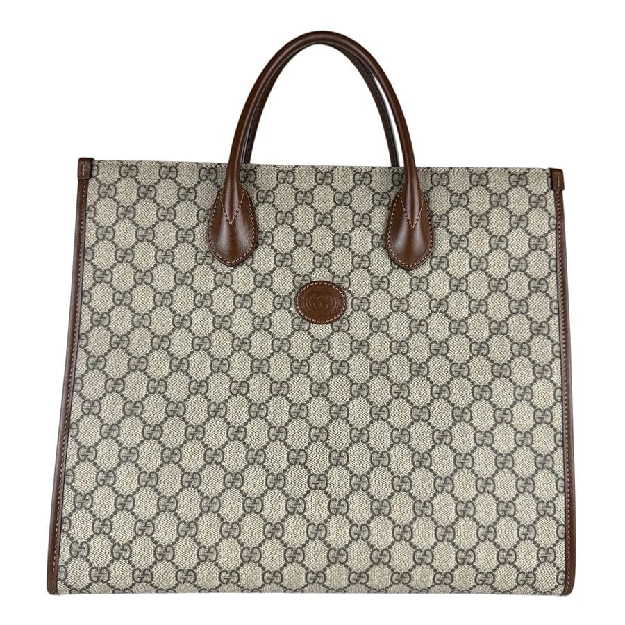 GUCCI GG SPUREME HANDBAG SHOULDER BAG: GUCCI GG Spureme Handbag Shoulder Bag Brand: GUCCI Type/Style: Handbag Material: PVC Color: Brown Size: Size [inch] W:14.6inx H:12.6inx D:5.9in Handle Length:12.2in Size [cm] W:37cmx H:32cmx D:15cm