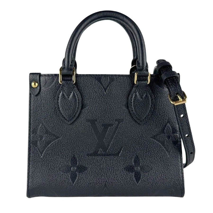 LOUIS VUITTON EMPREINTEON THR GO BB HANDBAG SHOULDER BAG: LOUIS VUITTON EmpreinteOn Thr Go BB Handbag Shoulder Bag Brand: LOUIS VUITTON Type/Style: Handbag Material: Monogram Empreinte Leather Color: Noir Size: Size [inch] W:7.1inx H:5.9inx D:2.8in Handle Le