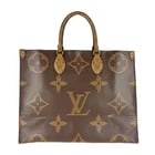 LOUIS VUITTON MONOGRAM GIANT ON THE GO GM HANDBAG: LOUIS VUITTON Monogram Giant On The Go GM Handbag Brand: LOUIS VUITTON Type/Style: Handbag Material: Monogram Giant Color: Brown Size: Size [inch] W:16.1inx H:12.6inx D:6.3in Handle Length:13.8in Size