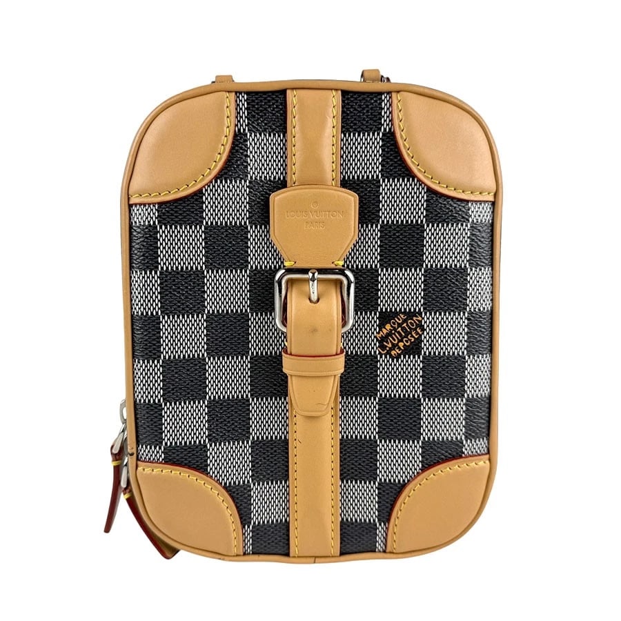 LOUIS VUITTON DAMIER VERSETTE VERTICAL SHOULDER BAG: LOUIS VUITTON Damier Versette Vertical Shoulder Bag Brand: LOUIS VUITTON Type/Style: Shoulder Bag Material: PVC Color: Black White Size: Size [inch] W:5.1inx H:7.1inx D:2.4in Handle Length:7.1in Size 