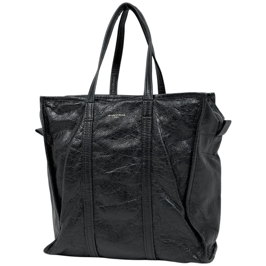 BALENCIAGA BAZAAR SHOPPER 2WAY SHOULDER BAG TOTE BAG: BALENCIAGA Bazaar shopper 2WAY Shoulder Bag Tote Bag Brand: BALENCIAGA Type/Style: Tote Bag Material: leather Color: Black Size: Width 37.5cm(14.8") Height 37.5cm(14.8") Depth 17cm(6.7") Accessori