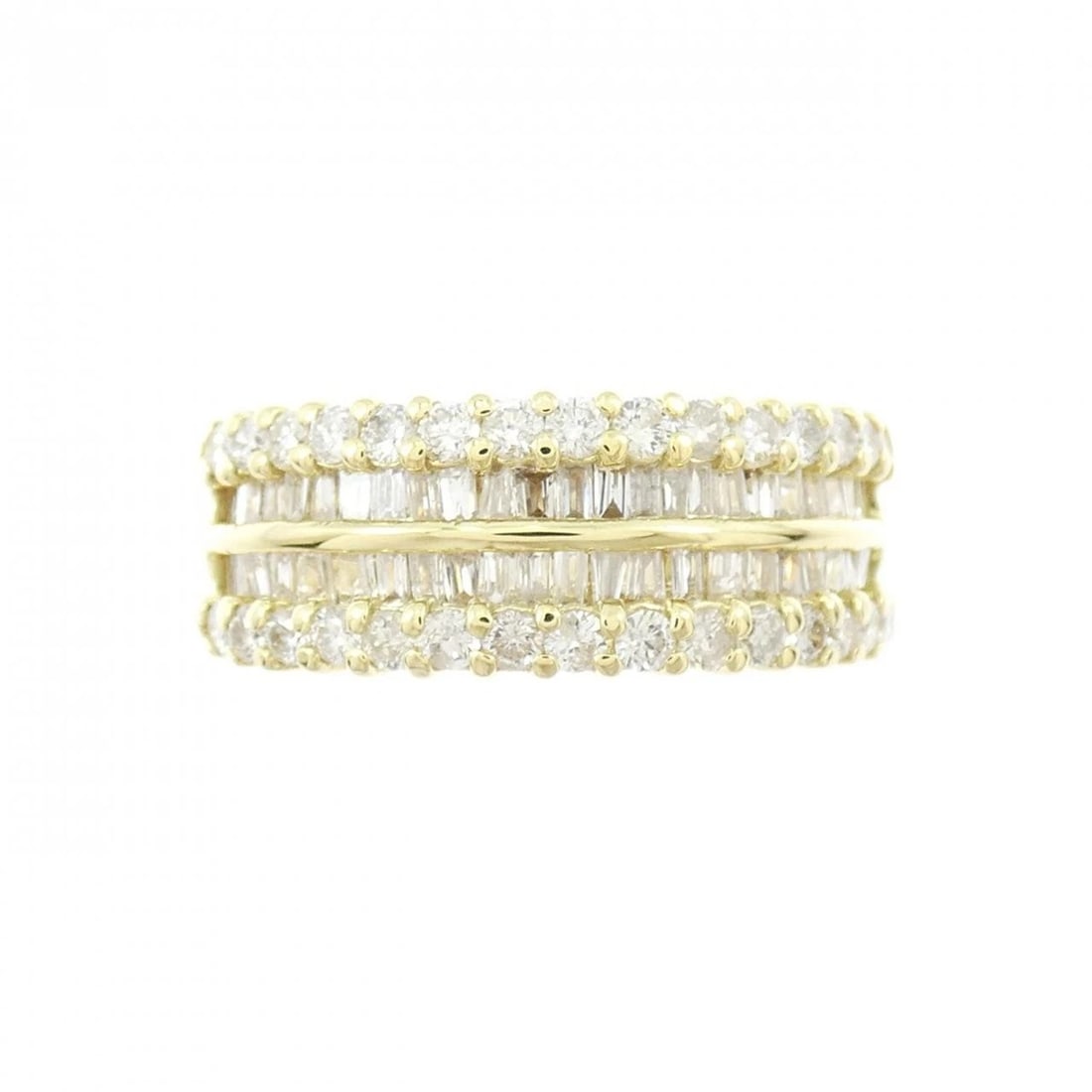 K18YG DIAMOND RING: K18YG Diamond Ring Brand: Unbranded Type/Style: Diamond Ring Material: K18YG, Main Stone/Creation Natural Color: YG Size: US 4 1/4 Accessories: None Accessories Notice: When purchasing pre-owned