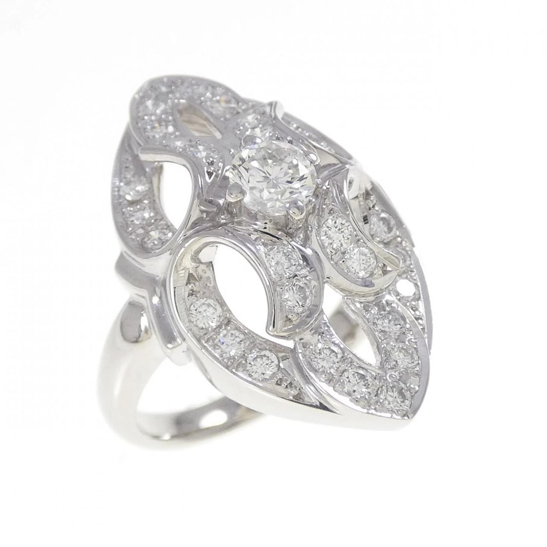PT900 DIAMOND RING: PT900 Diamond Ring Brand: Unbranded Type/Style: Diamond Ring Material: PT900, Main Stone/Creation NATURAL Color: Silver Size: US 6 1/2 Accessories: None Accessories Notice: When purchasing