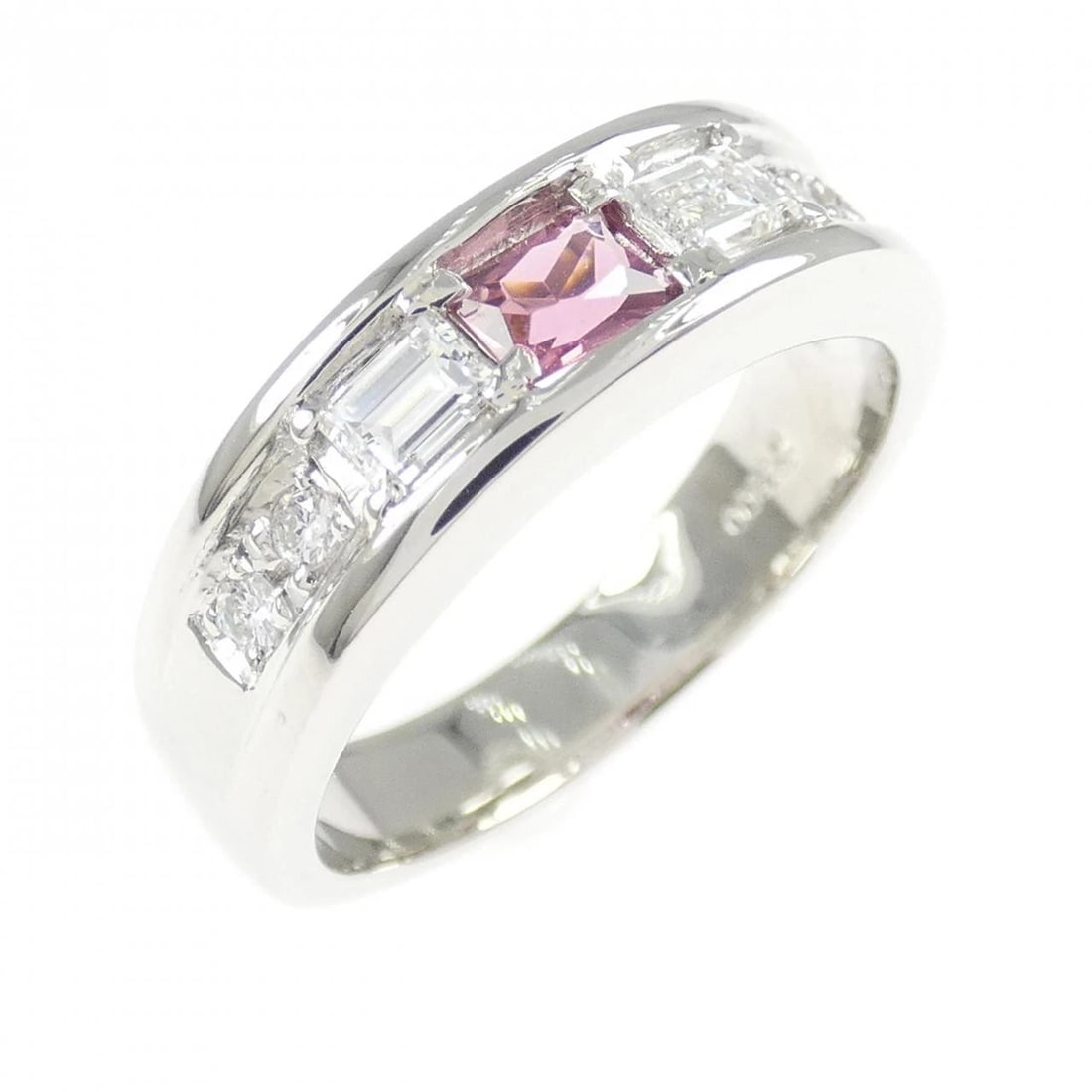 PT900 TOURMALINE RING: PT900 Tourmaline Ring Brand: Unbranded Type/Style: Tourmaline Ring Material: Platinum900, Main Stone/Creation Natural Color: Platinum Size: US 6 1/4 Accessories: None Accessories Notice: W