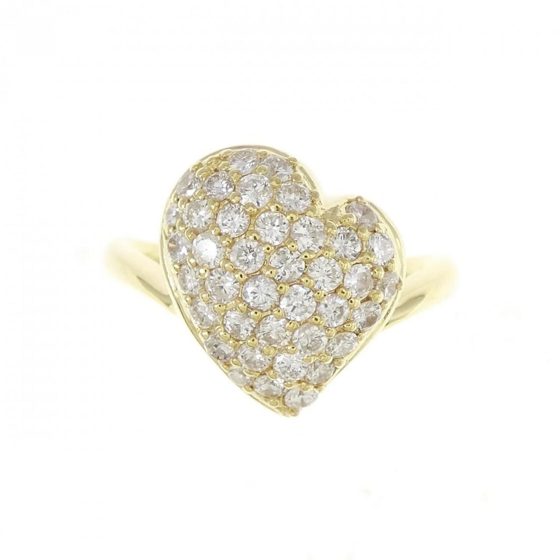 K18YG PAVE DIAMOND RING - 2