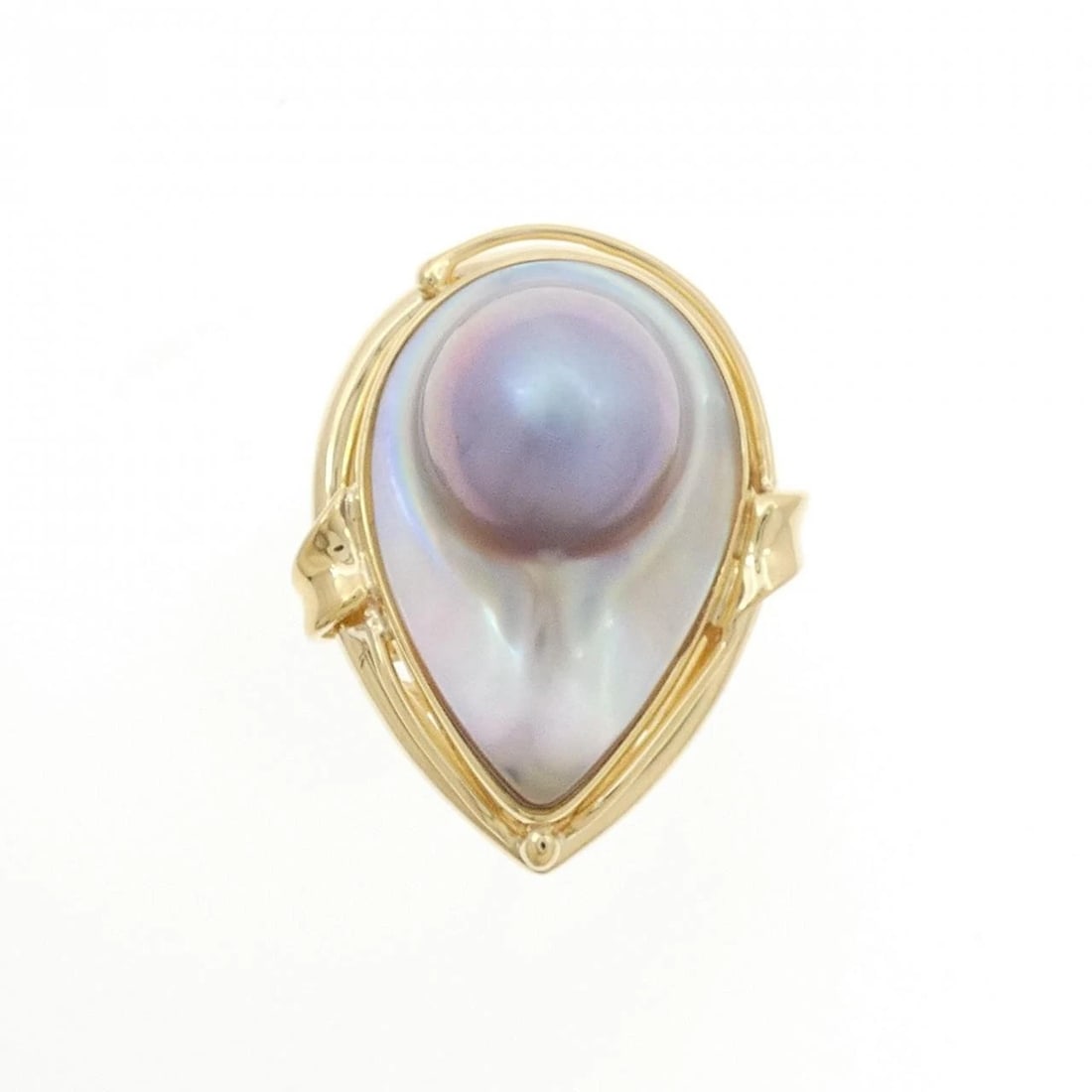 K18YG MABE PEARL RING - 2