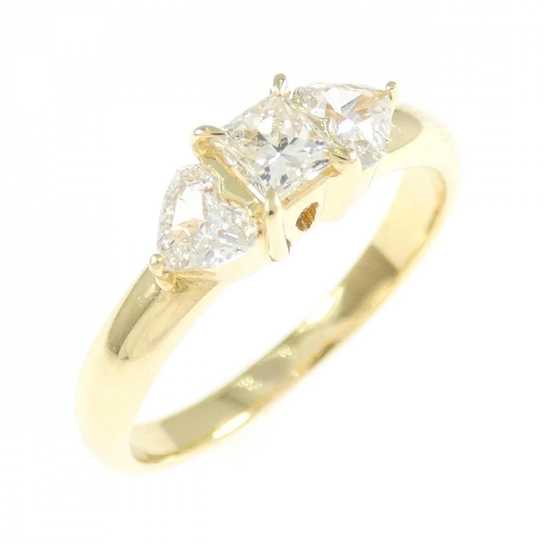 K18YG DIAMOND RING: K18YG Diamond Ring Brand: Unbranded Type/Style: Diamond Ring Material: K18YG, Main Stone/Creation Natural Color: YG Size: US 6 1/2 Accessories: None Accessories Notice: When purchasing pre-owned