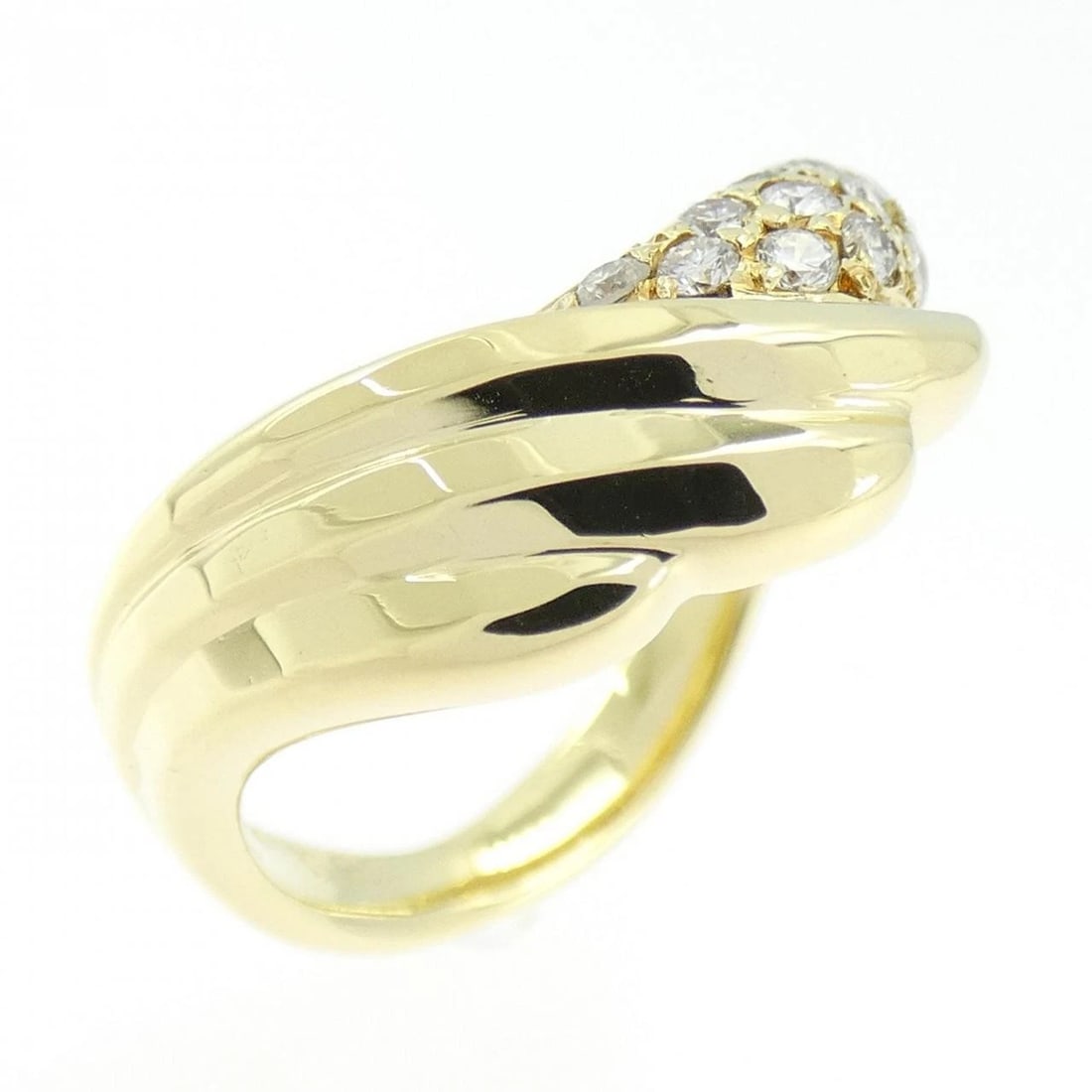 K18YG DIAMOND RING: K18YG Diamond Ring Brand: Unbranded Type/Style: Diamond Ring Material: K18YG, Main Stone/Creation Natural Color: Yellow gold Size: US 4 1/2 Accessories: None Accessories Notice: When purchasing