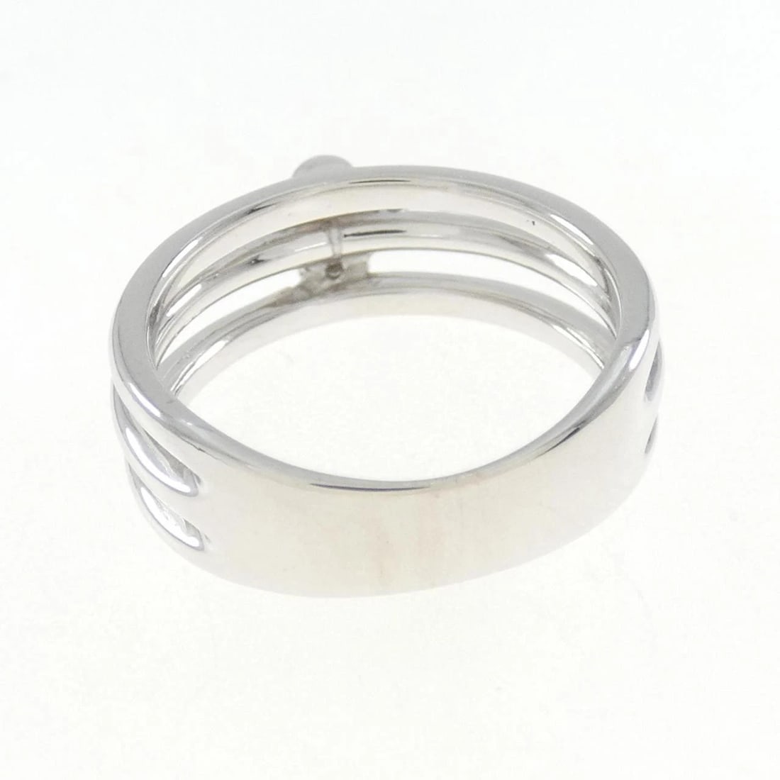 K18WG FLOWER DIAMOND RING - 3