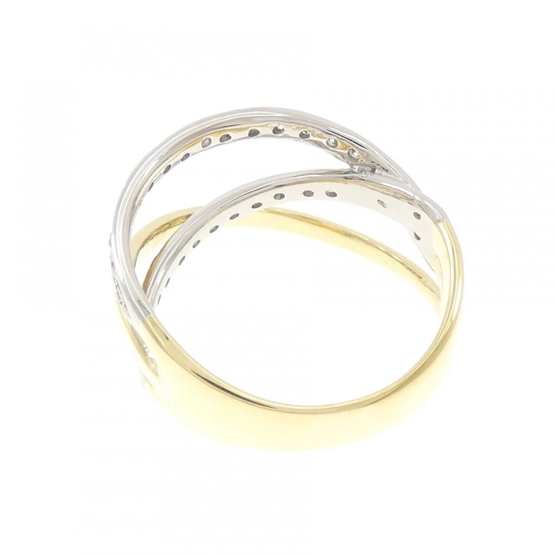 K18YG/PT900 DIAMOND RING - 2