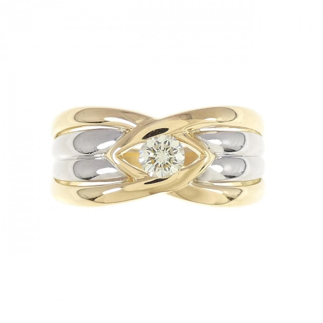 K18YG/PT DIAMOND RING - 2