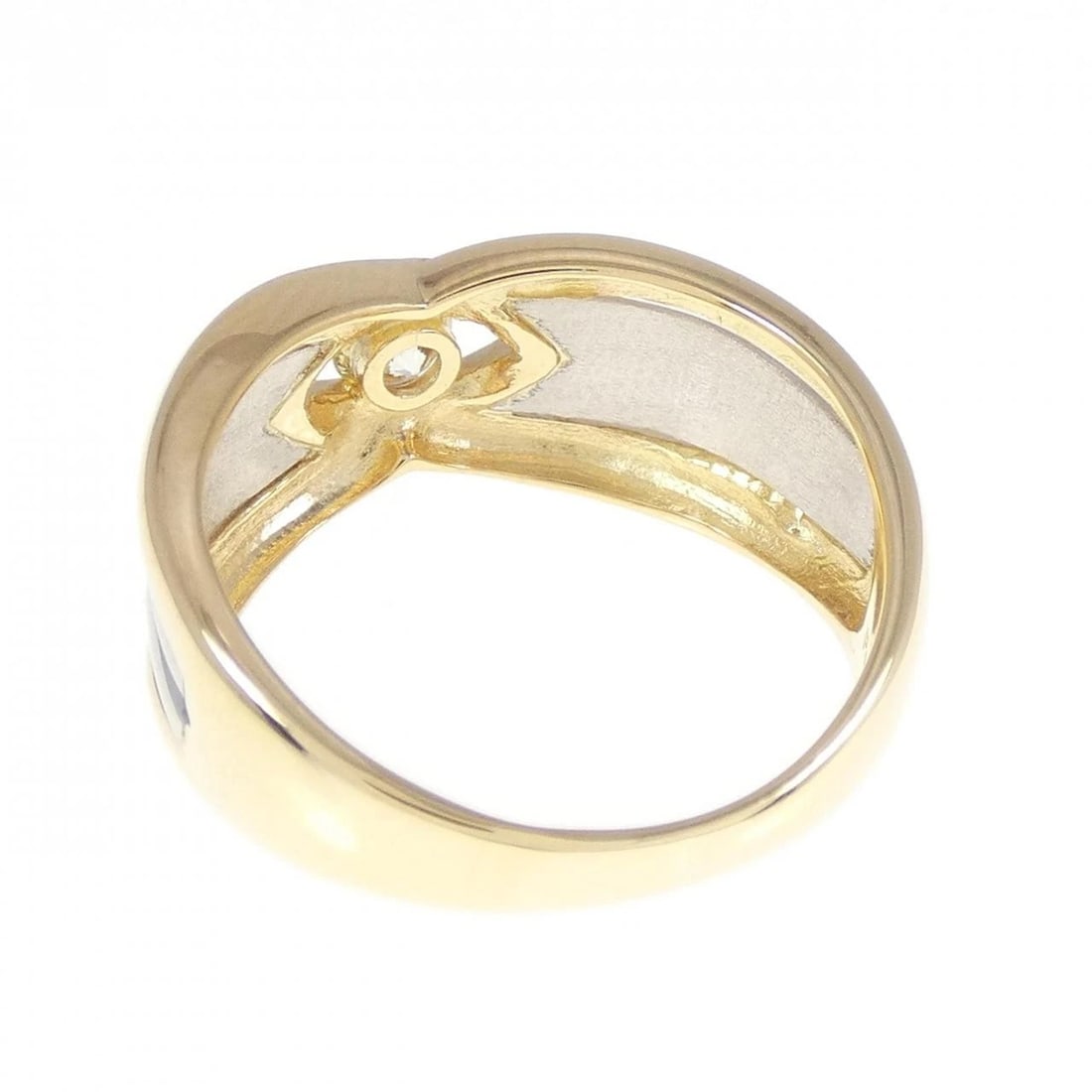 K18YG/PT DIAMOND RING - 3