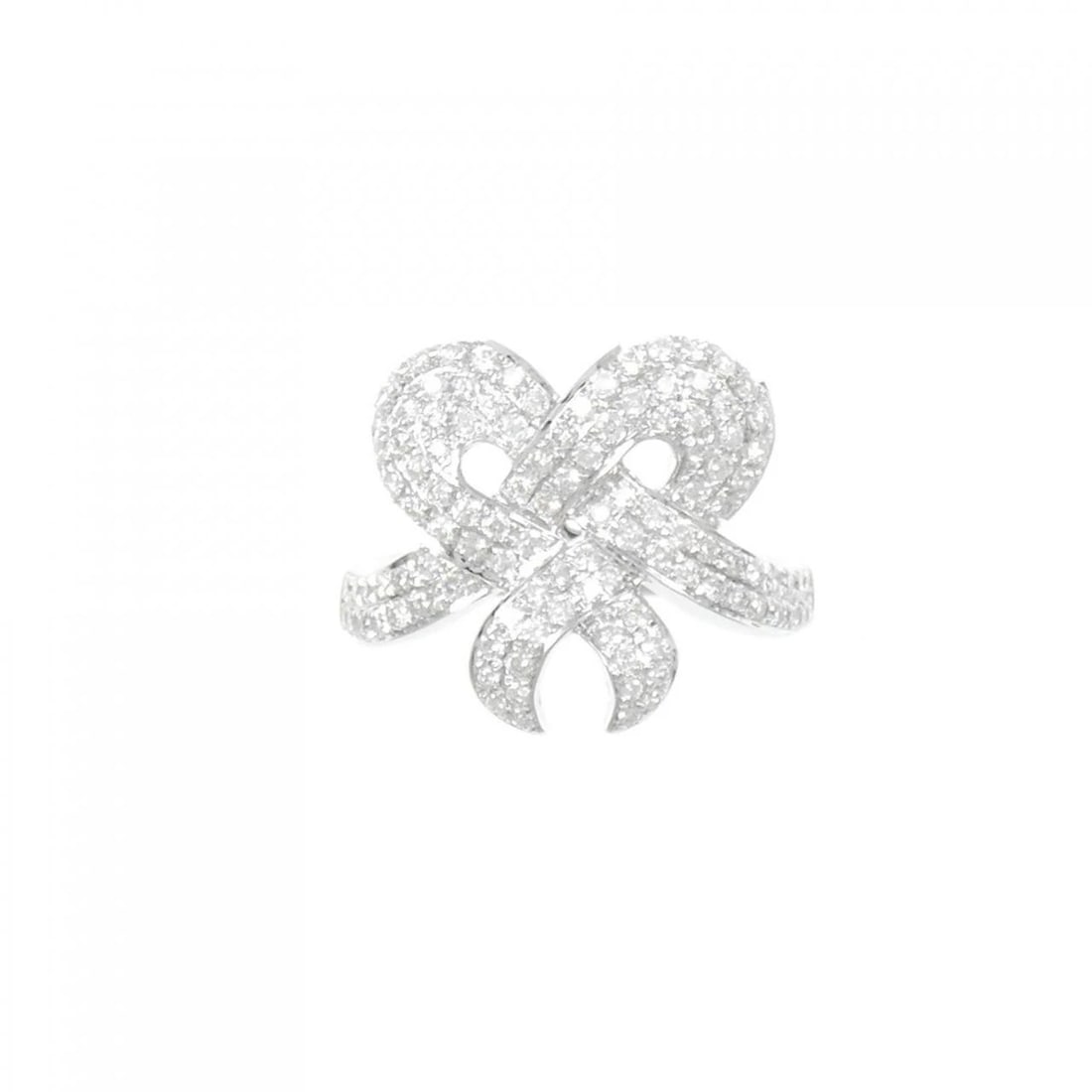 K18WG PAVE DIAMOND RING - 2