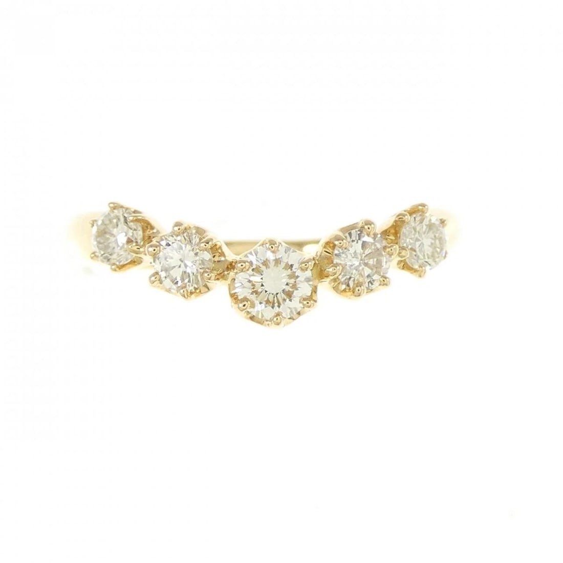 K18YG DIAMOND RING: K18YG Diamond Ring Brand: Unbranded Type/Style: Diamond Ring Material: K18YG, Main Stone/Creation NATURAL Color: YELLOW GOLD Size: US 6 1/2 Accessories: None Accessories Notice: When purchasing