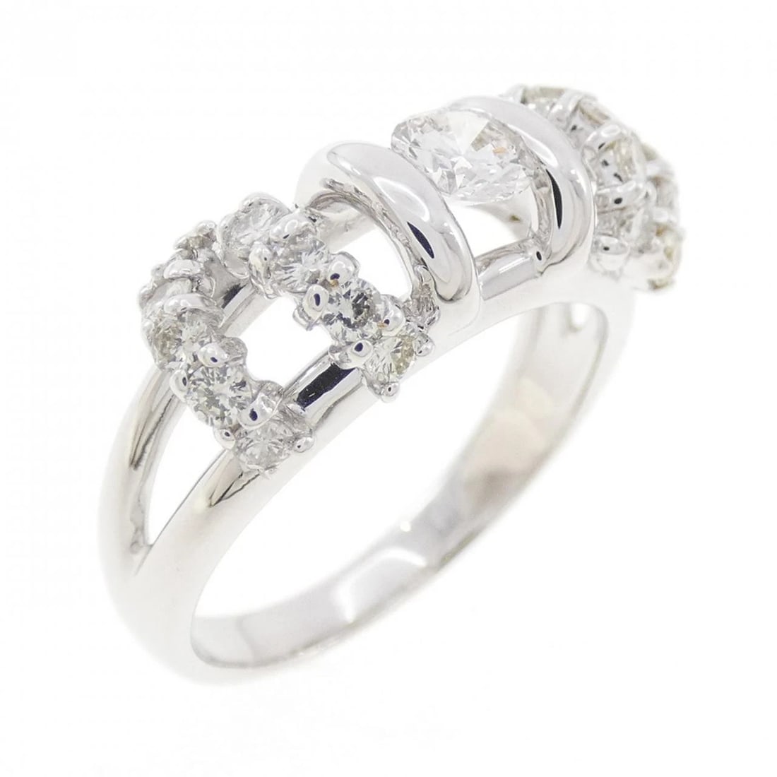 K18WG DIAMOND RING: K18WG Diamond Ring Brand: Unbranded Type/Style: Diamond Ring Material: K18WG, Main Stone/Creation Natural Color: WG Size: US 6 Accessories: None Accessories Notice: When purchasing pre-owned goods,