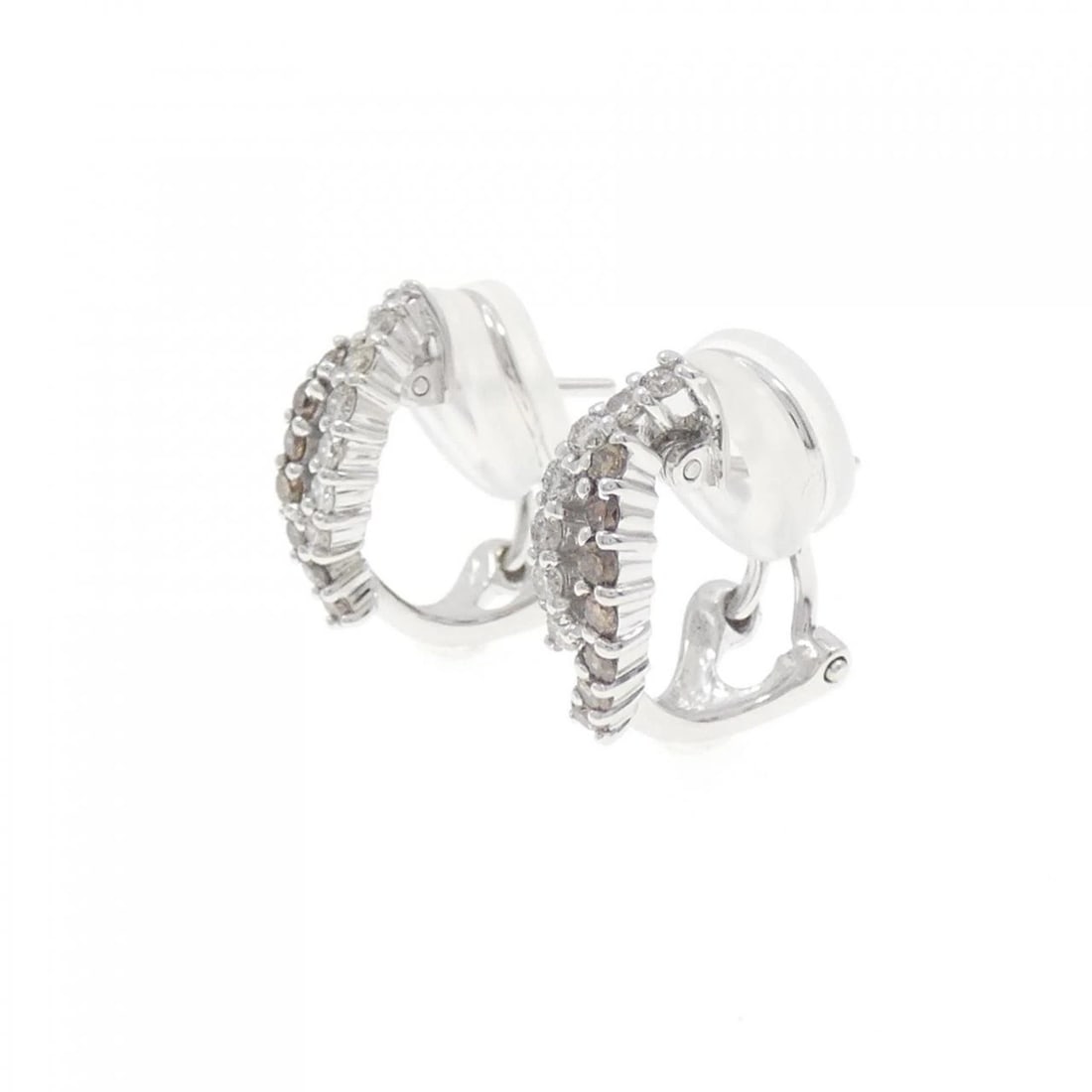 K18WG DIAMOND PIERCE/EARRING - 2