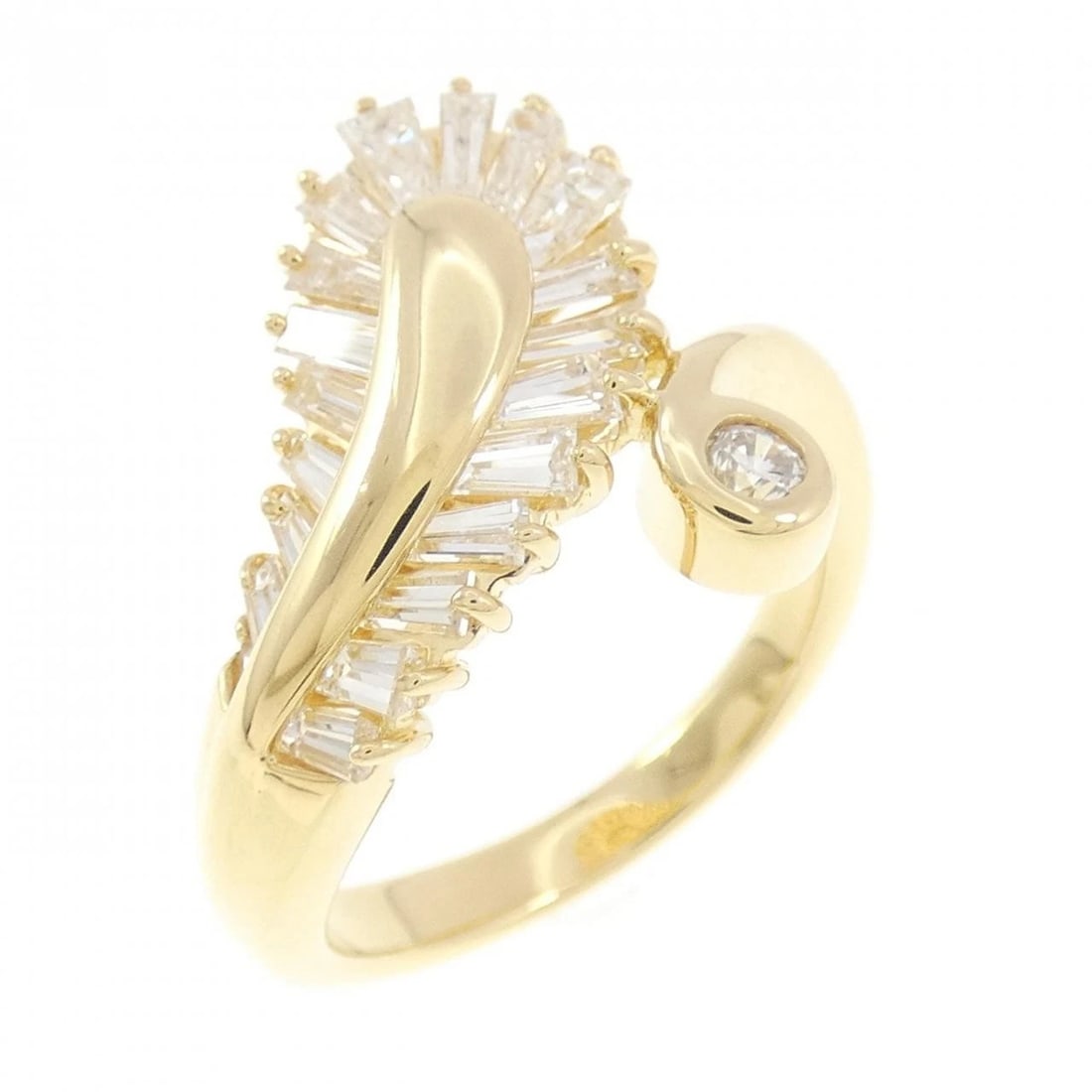 K18YG DIAMOND RING: K18YG Diamond Ring Brand: Unbranded Type/Style: Diamond Ring Material: K18YG, Main Stone/Creation NATURAL Color: YELLOW GOLD Size: US 5 3/4 Accessories: None Accessories Notice: When purch