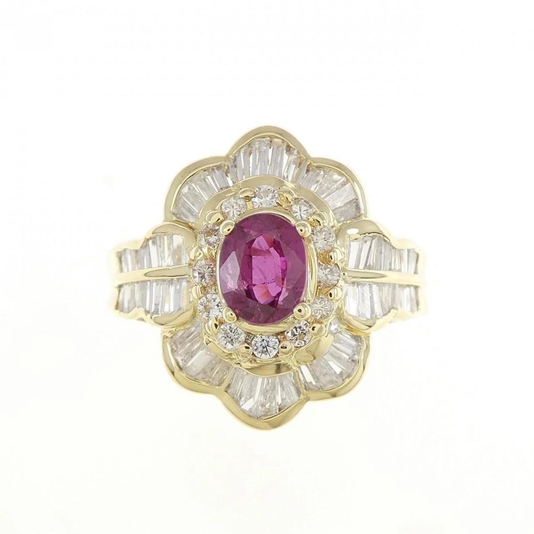 750YG/750WG RUBY RING - 2
