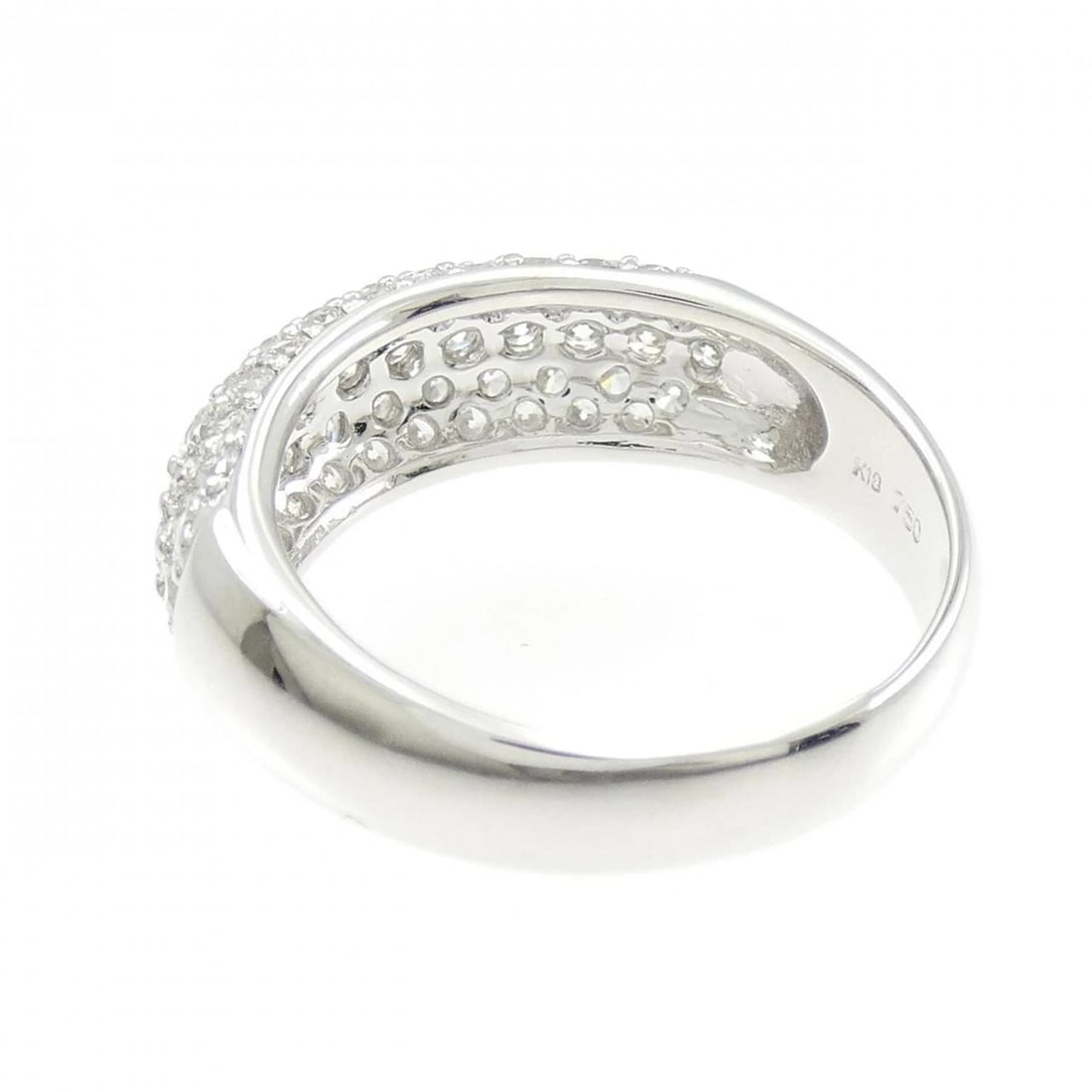 K18WG PAVE DIAMOND RING - 3