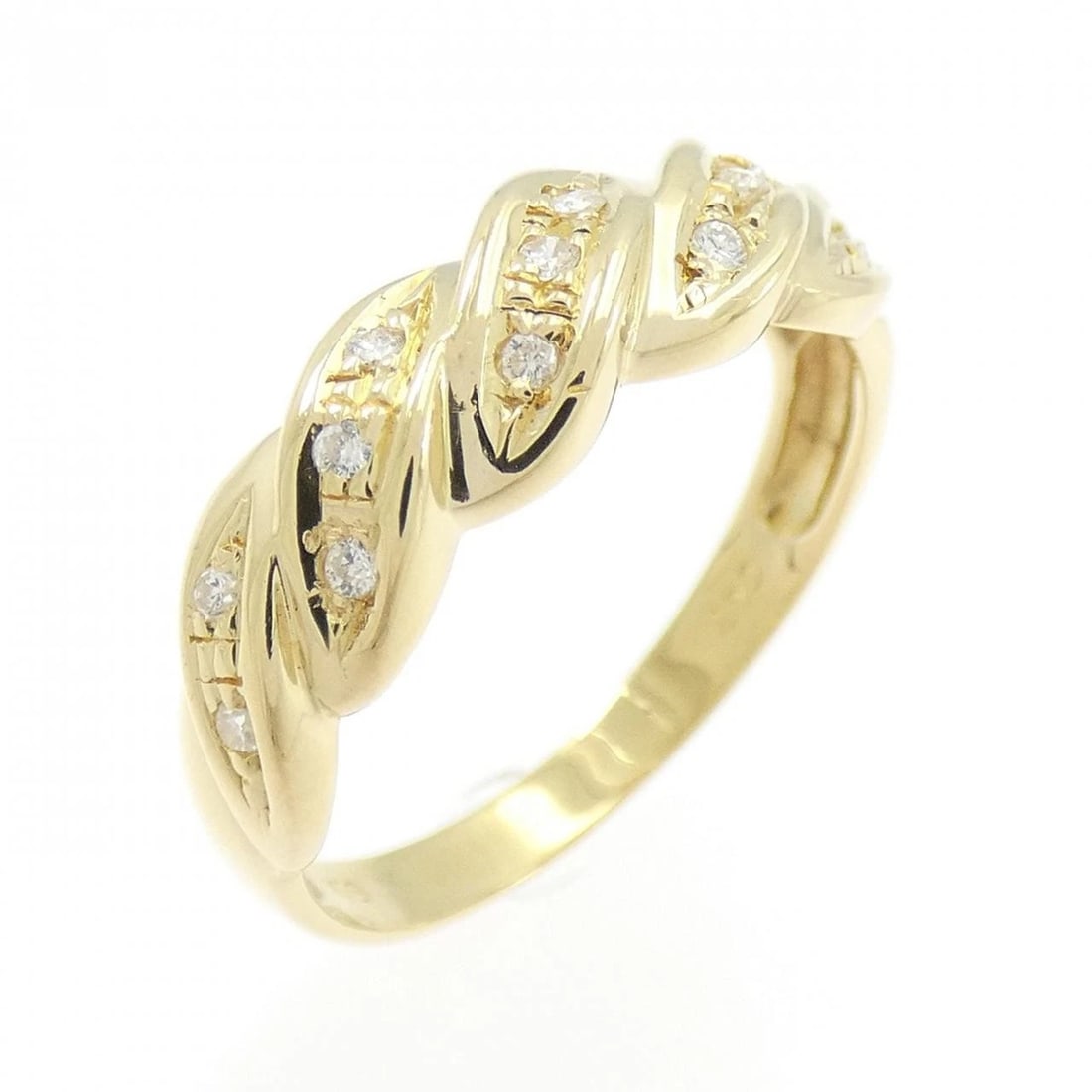 K18YG DIAMOND RING: K18YG Diamond Ring Brand: Unbranded Type/Style: Diamond Ring Material: 18K Yellow Gold, Main Stone/Creation Natural Color: Yellow Gold Size: US 6 1/4 Accessories: None Accessories Notice: When
