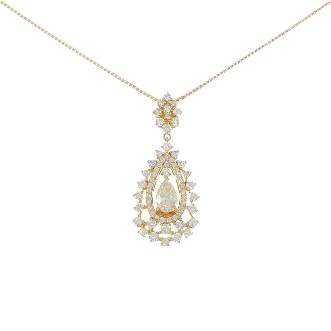 K18YG DIAMOND NECKLACE (1 of 4)