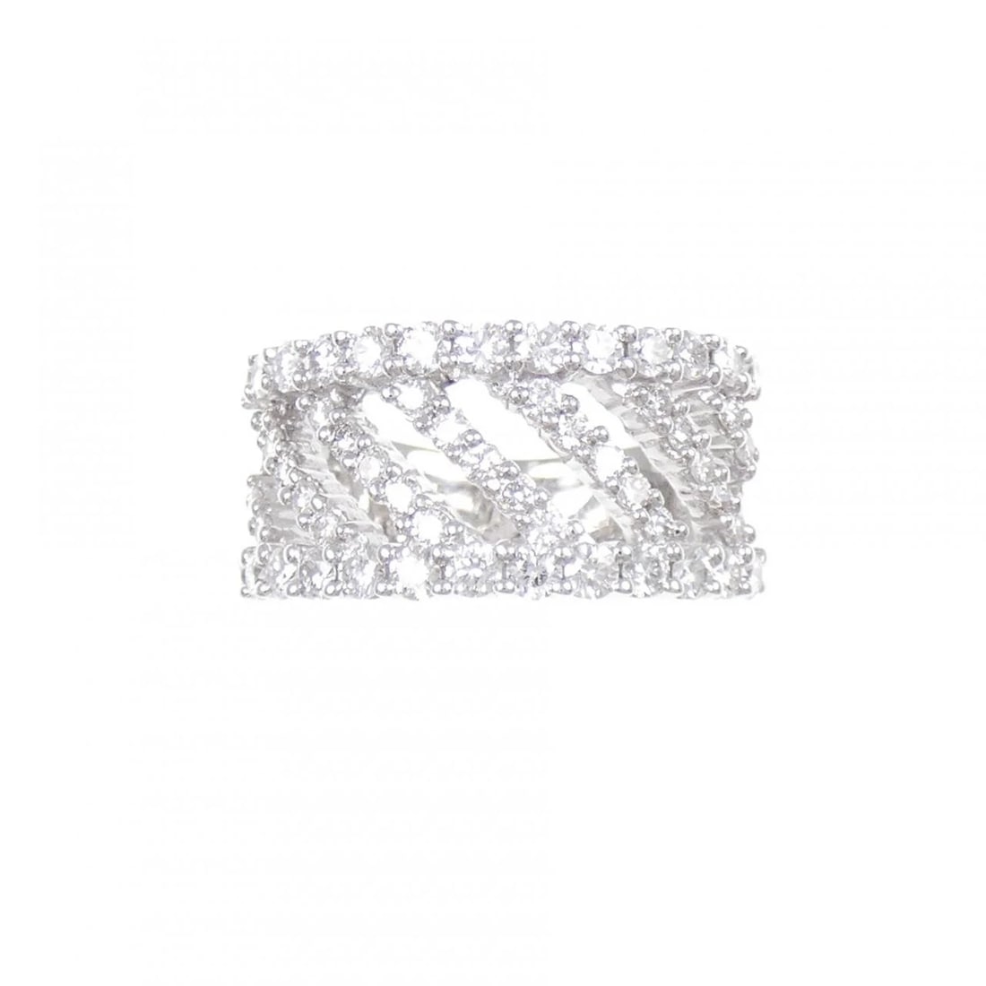18K WHITE GOLD DIAMOND RING - 2