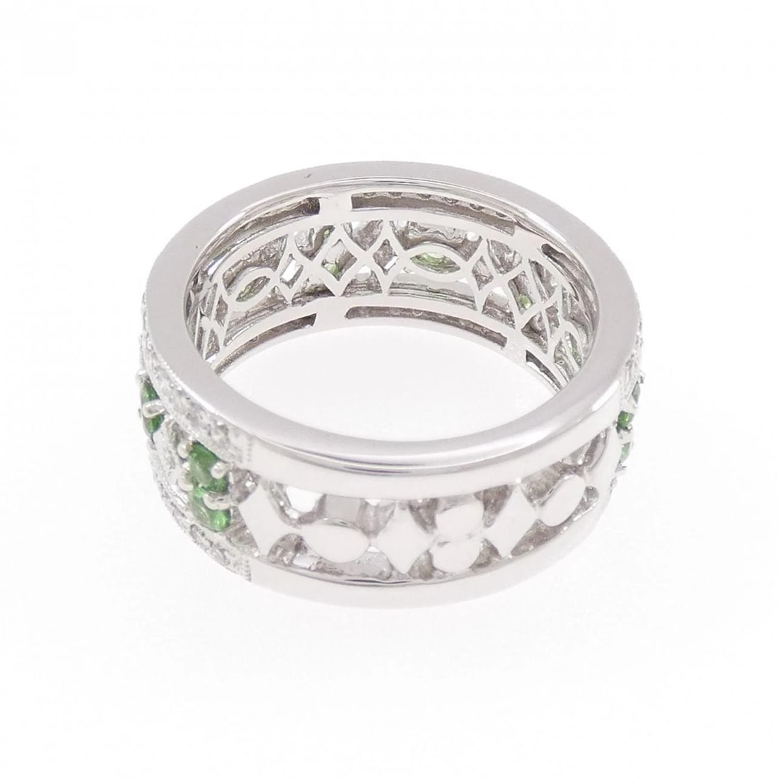 750WG GREEN GARNET RING - 3