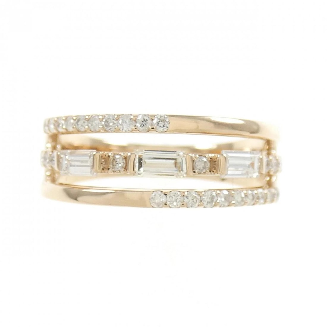 K18PG DIAMOND RING: K18PG Diamond Ring Brand: Unbranded Type/Style: Diamond Ring Material: K18PG, Main Stone/Creation Natural Color: Pg Size: US 6 1/4 Accessories: None Accessories Notice: When purchasing pre-owned