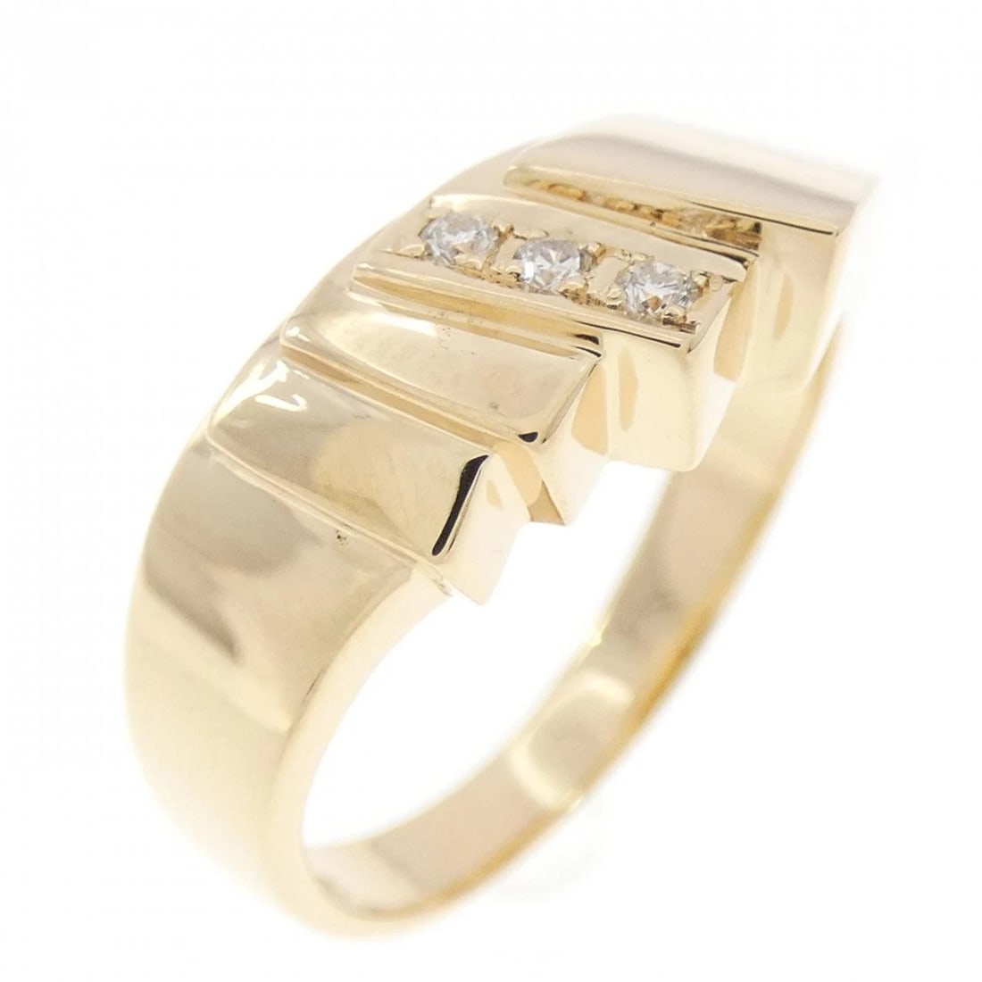 K18YG DIAMOND RING: K18YG Diamond Ring Brand: Unbranded Type/Style: Diamond ring Material: K18YG, Main Stone/Creation Natural Color: yellow gold Size: US 5.5 Accessories: None Accessories Notice: When purchasing